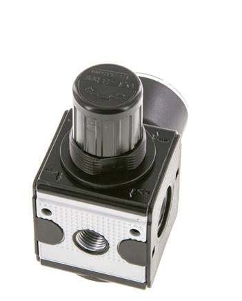 Drukregelaar voor Manifold Assemblage G1/4'' 2250l/min 0.1-3.0bar/1-44psi Zink Spuitgietwerk 40 mm Manometer Multifix 1