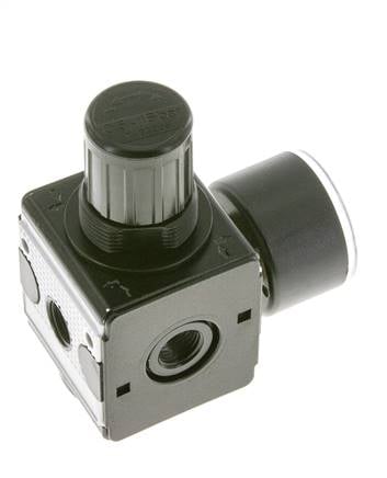Drukregelaar voor Manifold Assemblage G1/4'' 2250l/min 0.5-16.0bar/7-232psi Zink Spuitgietwerk 40 mm Manometer Multifix 1
