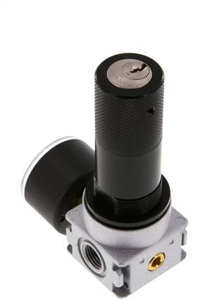 Drukregelaar G1/4'' 600l/min 0,5-10,0bar/7-145psi 40 mm Manometer Cilinderlock Multifix 0