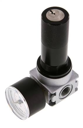 Drukregelaar G1/4'' 600l/min 0,5-10,0bar/7-145psi 40 mm Manometer Cilinderlock Multifix 0