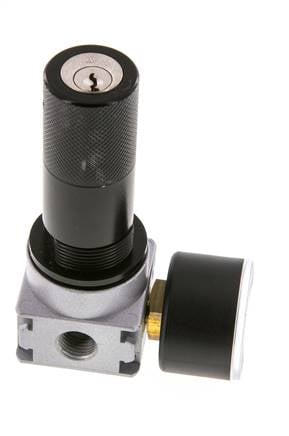 Drukregelaar G1/4'' 600l/min 0,2-6,0bar/3-87psi 40 mm Manometer Cilinderlock Multifix 0