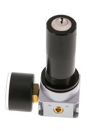 Drukregelaar G1/8'' 600l/min 0,5-10,0bar/7-145psi 40 mm Manometer Cilinderlock Multifix 0