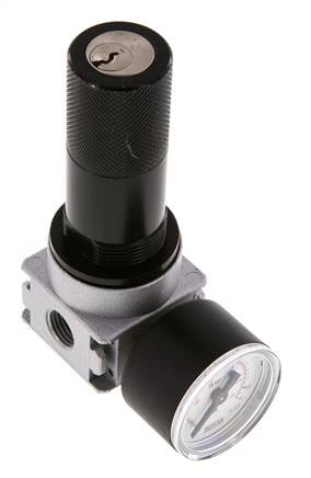 Drukregelaar G1/4'' 600l/min 0,5-10,0bar/7-145psi 40 mm Manometer Cilinderlock Multifix 0