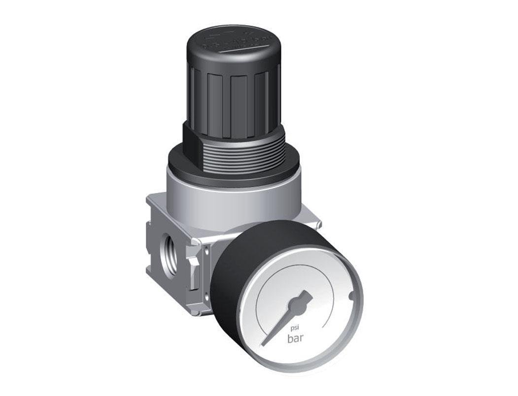 Drukregelaar G1/4'' 700l/min 0,1-3,0bar/1-44psi 40 mm Manometer Cilinderlock Multifix 0