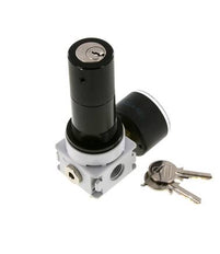 Drukregelaar G1/4'' 700l/min 0,1-3,0bar/1-44psi 40 mm Manometer Cilinderlock Multifix 0