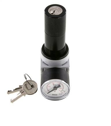 Drukregelaar G1/4'' 700l/min 0,5-10,0bar/7-145psi 40 mm Manometer Cilinderlock Multifix 0