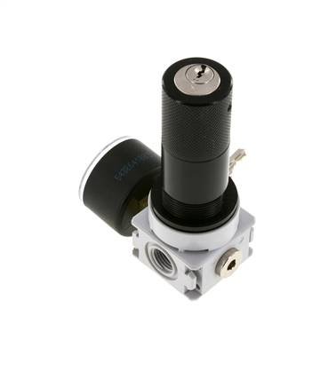 Drukregelaar G1/4'' 700l/min 0,1-3,0bar/1-44psi 40 mm Manometer Cilinderlock Multifix 0