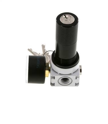 Drukregelaar G1/4'' 700l/min 0,1-3,0bar/1-44psi 40 mm Manometer Cilinderlock Multifix 0