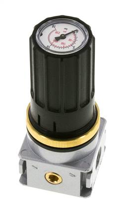 Drukregelaar G1/4'' 1450l/min 0.5-10.0bar/7-145psi Zinkspuitgietknop met Manometer Multifix 0