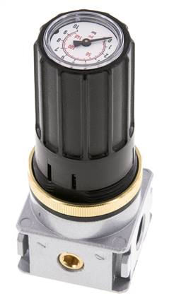 Drukregelaar G1/4'' 1450l/min 0.2-6.0bar/3-87psi Zinkspuitgietknop met Manometer Multifix 0