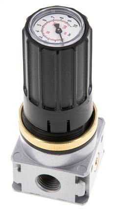 Drukregelaar G1/4'' 1450l/min 0.2-6.0bar/3-87psi Zinkspuitgietknop met Manometer Multifix 0