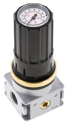 Drukregelaar G1/4'' 1450l/min 0.2-6.0bar/3-87psi Zinkspuitgietknop met Manometer Multifix 0