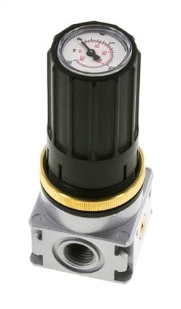 Drukregelaar G1/4'' 1450l/min 0.5-10.0bar/7-145psi Zinkspuitgietknop met Manometer Multifix 0