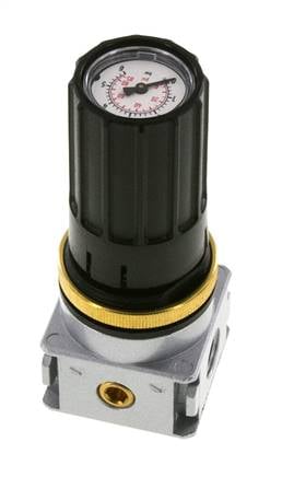 Drukregelaar G1/4'' 1450l/min 0.1-3.0bar/1-44psi Zinkspuitgietknop met Manometer Multifix 0