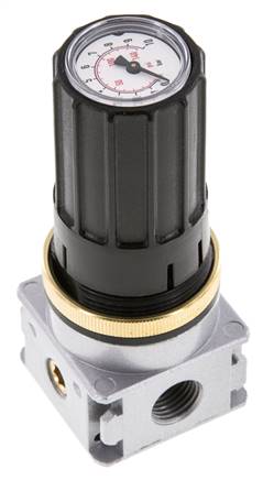 Drukregelaar G1/4'' 1450l/min 0.2-6.0bar/3-87psi Zinkspuitgietknop met Manometer Multifix 0