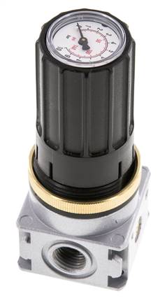 Drukregelaar G1/4'' 1450l/min 0.2-6.0bar/3-87psi Zinkspuitgietknop met Manometer Multifix 0
