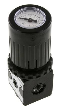 Drukregelaar G1/4'' 2100l/min 0.2-6.0bar/3-87psi Zinkspuitgietknop met Manometer Multifix 1