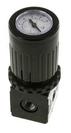 Drukregelaar G1/4'' 2100l/min 0.5-10.0bar/7-145psi Zinkspuitgietknop met Manometer Multifix 1