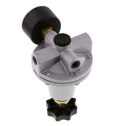 Precisie Drukregelaar G1/4'' 550l/min 0.5-10.0bar/7-145psi Zink Spuitgiet Standaard 3