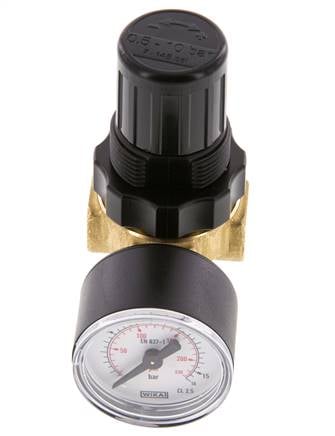 Drukregelaar G1/8'' 330l/min 0.2-6.0bar/3-87psi Standaard 0