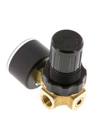 Drukregelaar G1/4'' 330l/min 0.5-16.0bar/7-232psi Lucht Water Messing Standaard 0