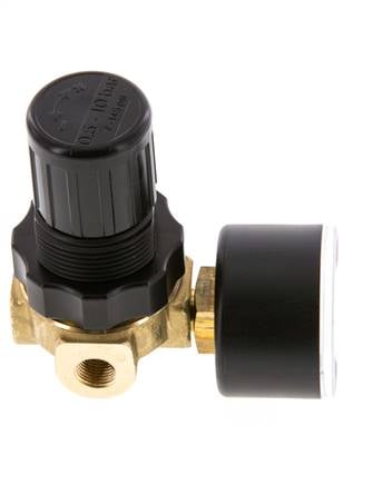 Drukregelaar G1/4'' 330l/min 0.1-3.0bar/1-44psi Lucht Water Messing Standaard 0