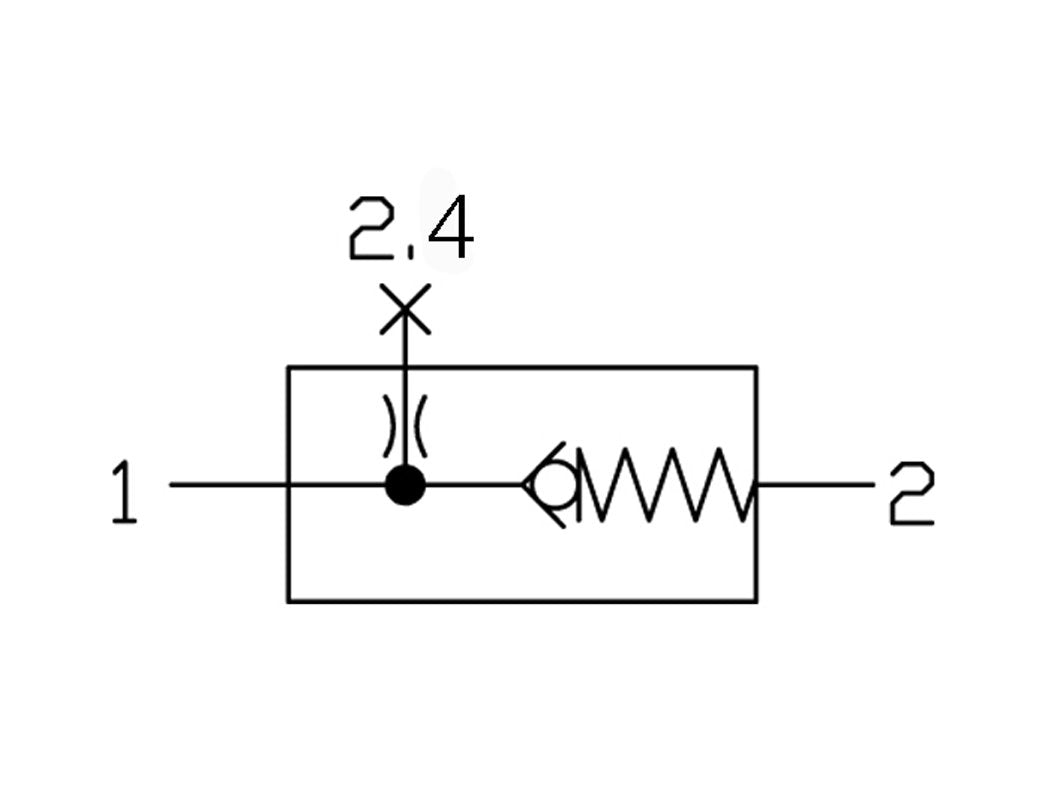 Verdeler G1/4 1250 l/min met terugslagklep Futura 1