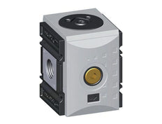 Verdeler G3/8x1/2x1/4 4500 l/min met terugslagklep Futura 2