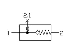 Verdeler G1/4 1000 l/min met terugslagklep Futura 0