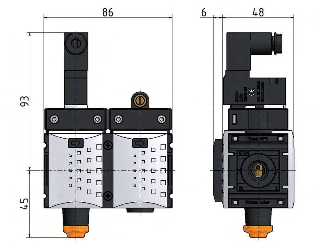 Soft-start Ventiel 1/4'' 24VDC 1300l/min Futura 0