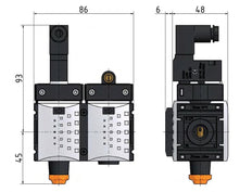 Soft-start Ventiel 1/4'' 24VDC 1300l/min Futura 0