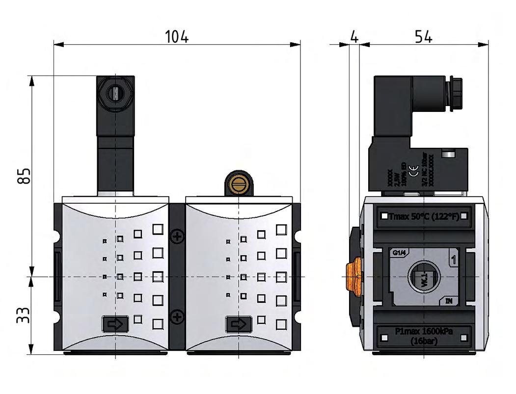 Soft-start Ventiel 1/4'' 24VDC 1300l/min Futura 1