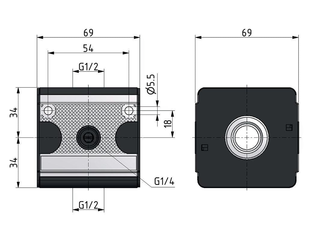 Distributeur G1/2 11000 l/min Multifix 2