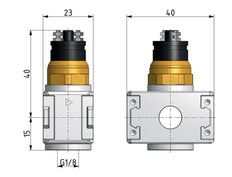 Drukschakelaar Multifix 0, Smal, Distributeur G1/4 2700 l/min