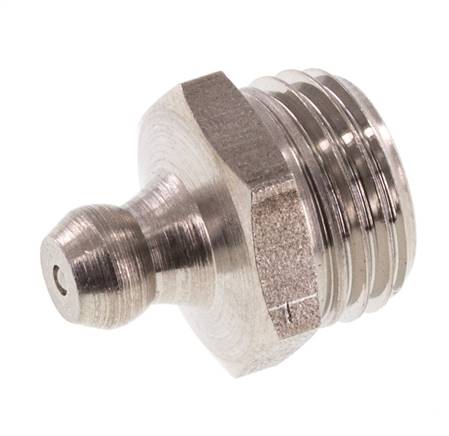 Rechte Smeernippel RVS R 1/4 Inch DIN 71412