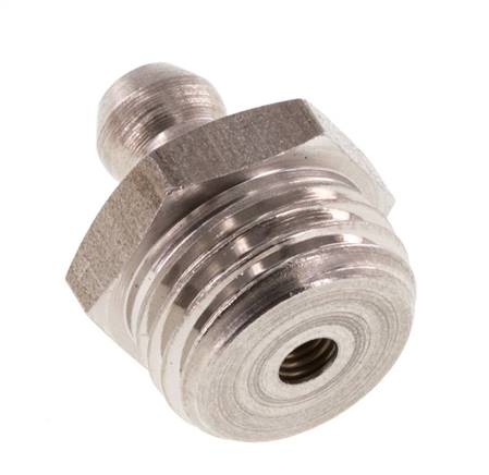 Rechte Smeernippel RVS R 1/4 Inch DIN 71412