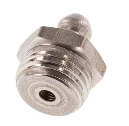 Rechte Smeernippel RVS R 1/4 Inch DIN 71412