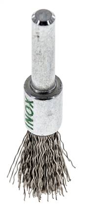 Staaldraad Gegolfde RVS Borstel Met Een Diameter 12 mm/ As 6 mm.