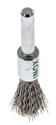 Staaldraad Gegolfde RVS Borstel Met Een Diameter 12 mm/ As 6 mm.