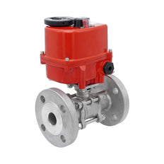 DN15 PN40 3-Delig 2-Weg RVS Modulerende Elektrische Geflensd Kogelkraan 24 V AC/DC