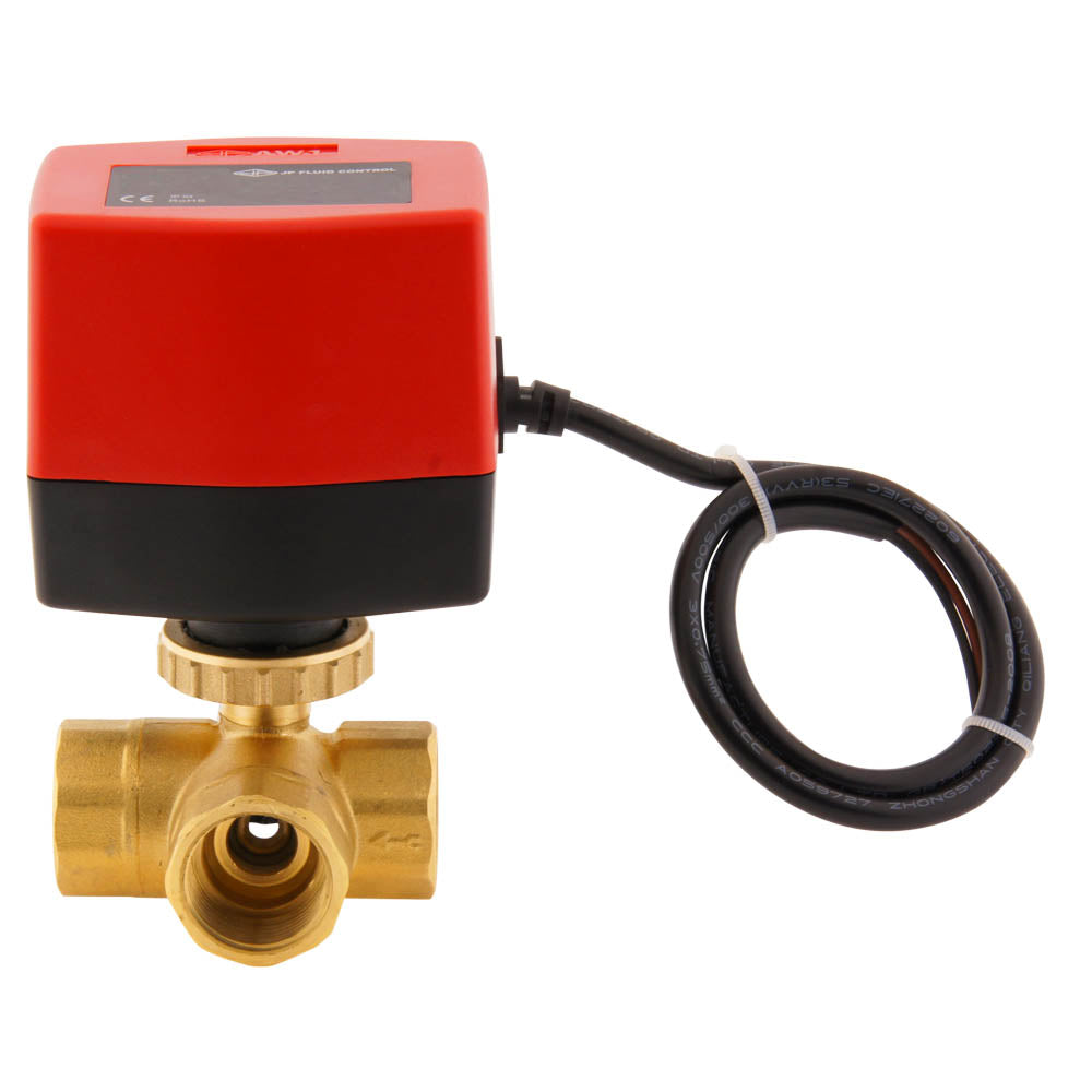 Elektrische Kogelkraan BW3 3/4" 3-weg 24V AC 3-punt