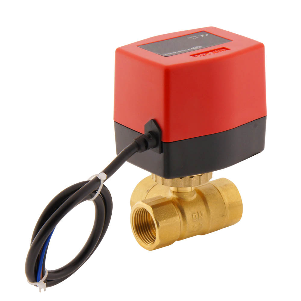 Elektrische Kogelkraan BW3 3/4" 3-weg 24V AC 3-punt