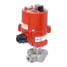 Rp 1/2'' L-Port 3-Weg RVS Elektrische Kogelkraan 24 V AC/DC