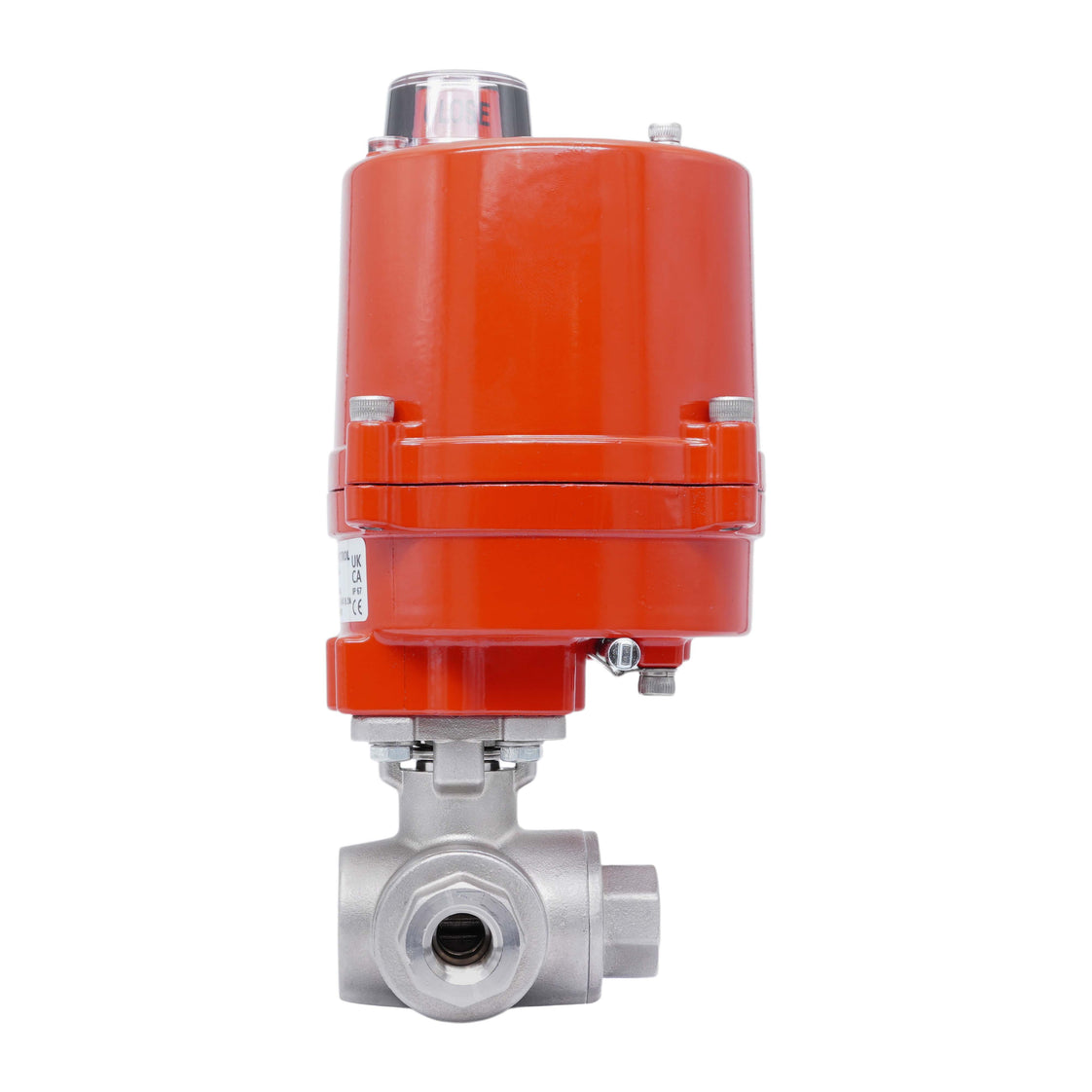 Rp 1/2'' L-Port 3-Weg RVS Elektrische Kogelkraan 24 V AC/DC