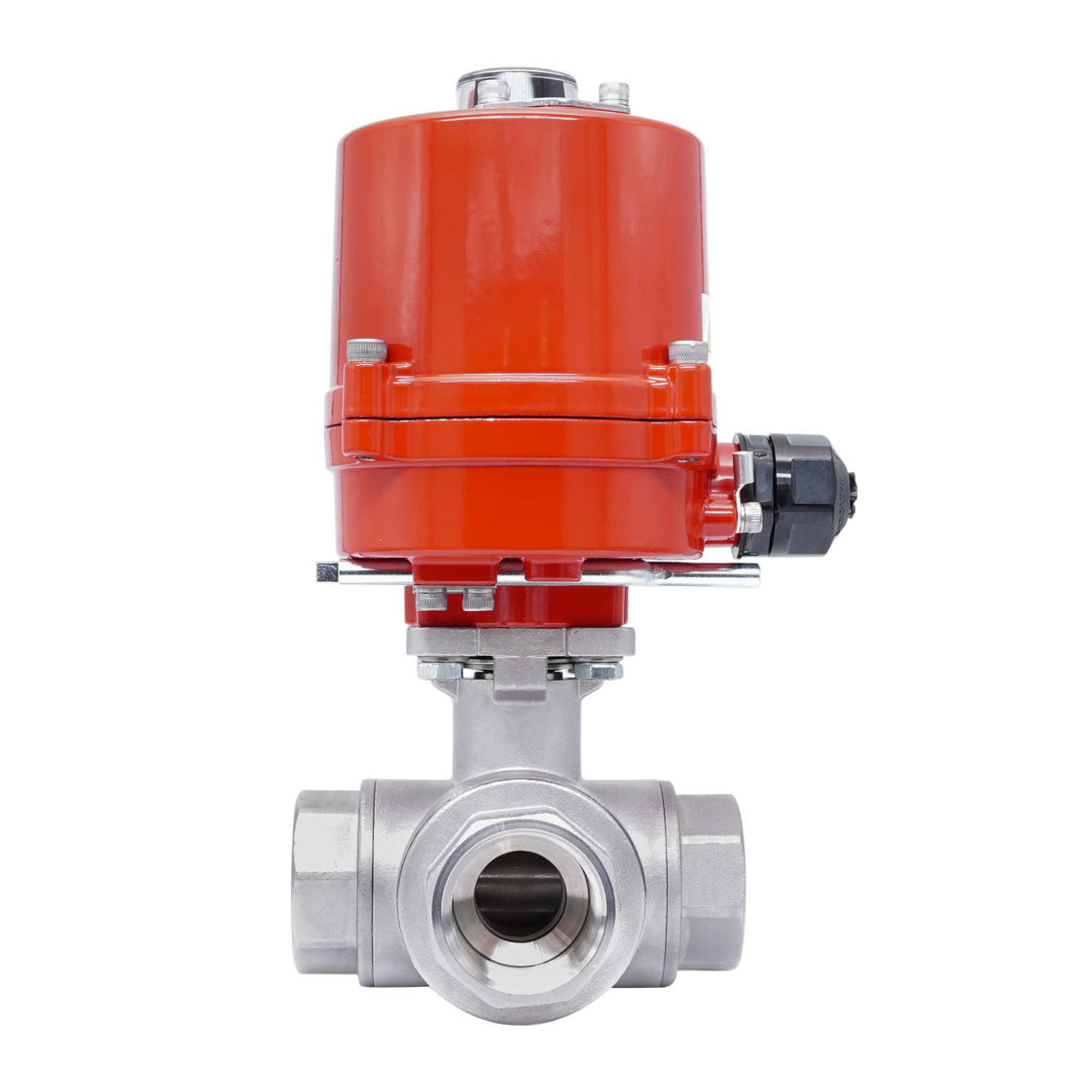 G1'' L-Port 3-Weg RVS Elektrische Kogelkraan 12 V DC