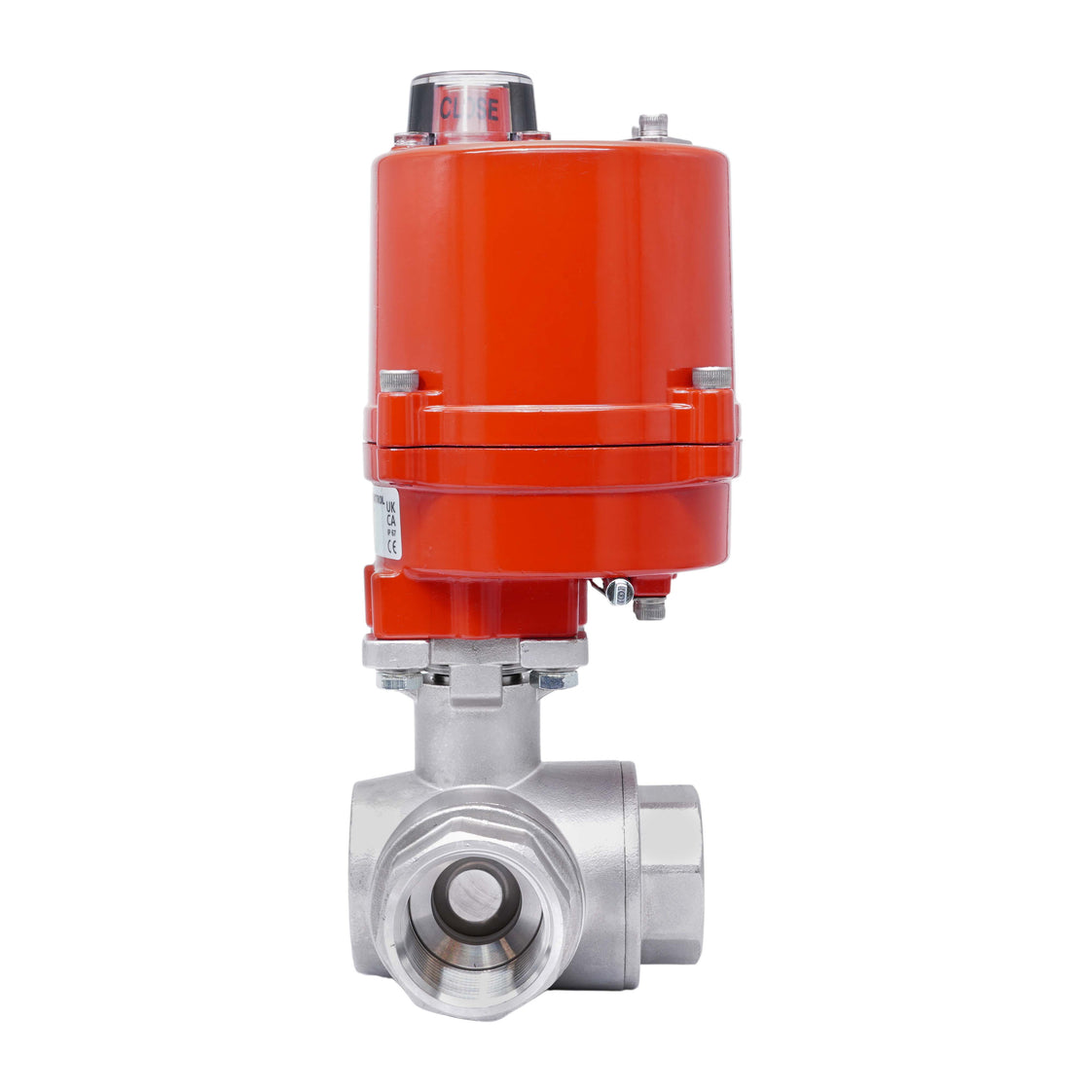 Rp 1'' T-Port 3-Weg RVS Elektrische Kogelkraan 12 V AC/DC