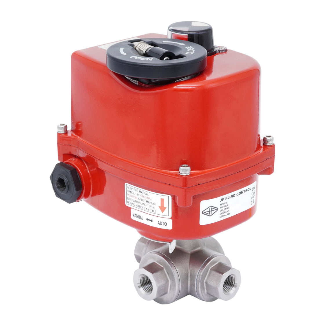 Rp 3/8'' T-Port 3-Weg RVS Modulerende Elektrische Kogelkraan 24 V AC/DC