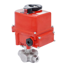 Rp 3/8'' T-Port 3-Weg RVS Modulerende Elektrische Kogelkraan 24 V AC/DC