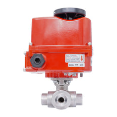 Rp 3/8'' T-Port 3-Weg RVS Modulerende Elektrische Kogelkraan 24 V AC/DC