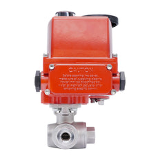 Rp 3/8'' T-Port 3-Weg RVS Modulerende Elektrische Kogelkraan 24 V AC/DC